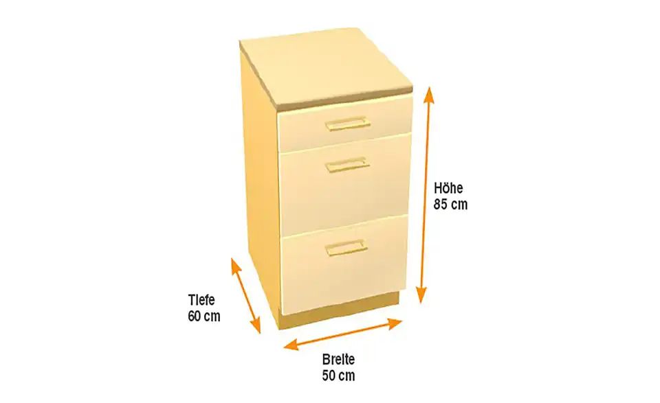 Unterschrank, 3 Auszüge Klassik 60 | Sconto - Der Möbelmarkt