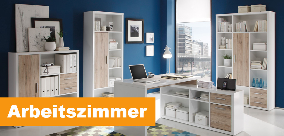 Effizient gestaltete Arbeitszimmer von Sconto.