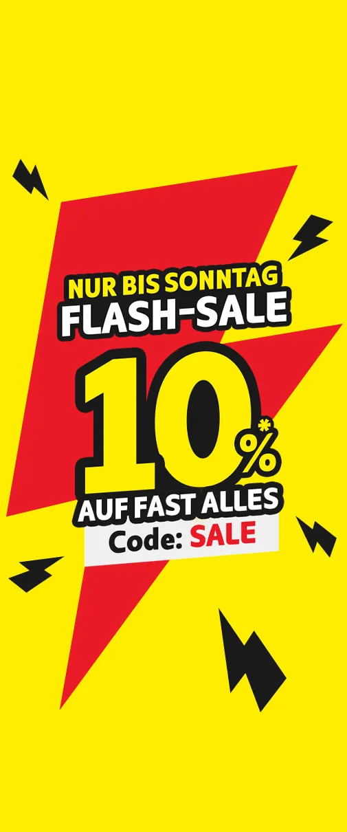 Nur bis Sonntag Flash-Sale, 10% auf fast alles* mit dem Code: SALE