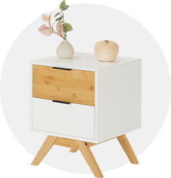 Holzfarbige Nachtkommode