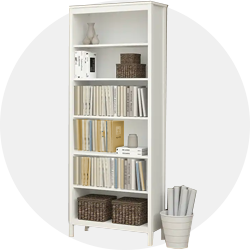 Weißes Bücherregal