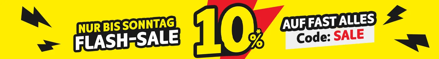 Nur bis Sonntag Flash-Sale, 10% auf fast alles* mit dem Code: SALE