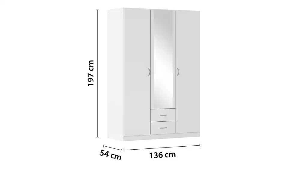 Kleiderschrank Case, Bemaßung
