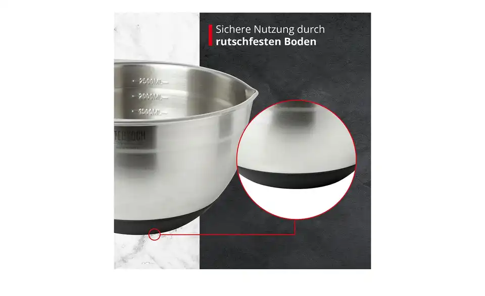 Meisterkoch Schüssel 2,5 Liter, Bild mit Text