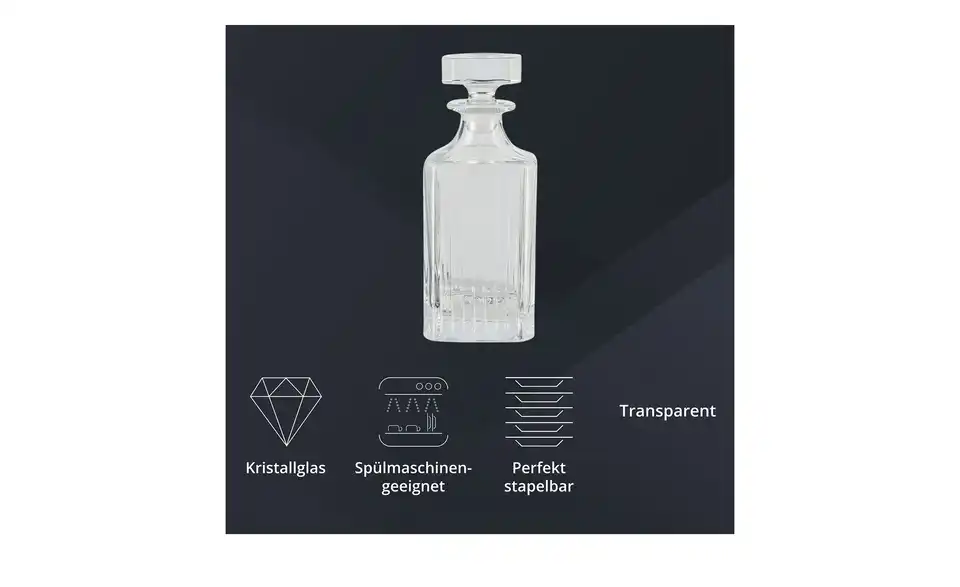 Peill+Putzler Whiskyflasche 750 ml Boston, Bild mit Text