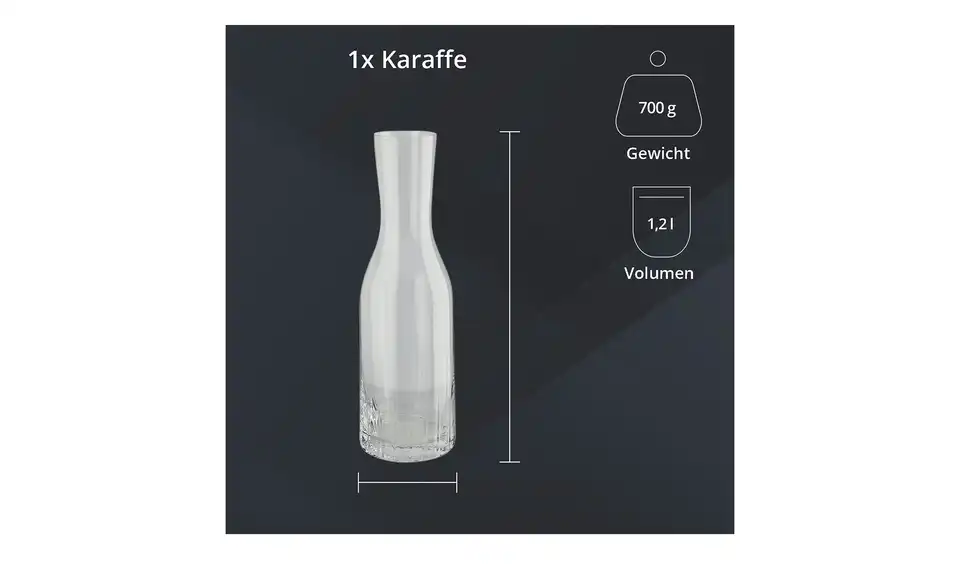 Peill+Putzler Karaffe 1,2 L Tavolo, Bild mit Text