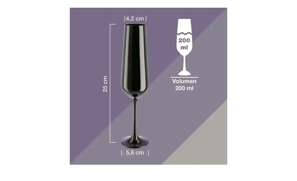 Peill+Putzler Sektkelch 200 ml, 2er Set Las Vegas 2er-Set, Bild mit Text