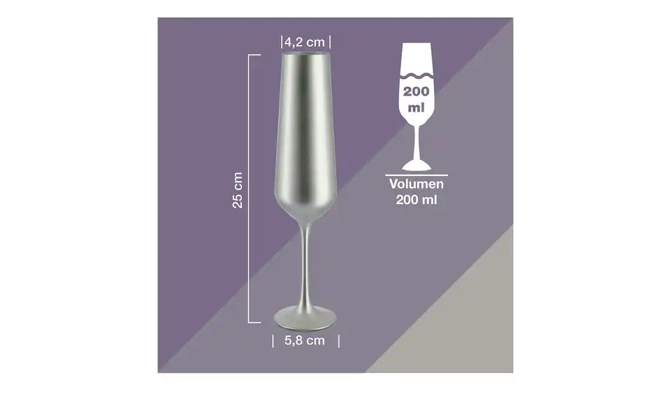 Peill+Putzler Sektkelch 200 ml, 2er Set Las Vegas 2er-Set, Bild mit Text