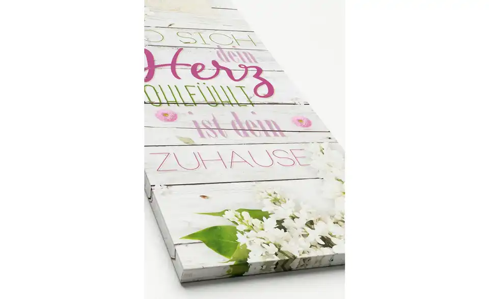 Kunstleinwand 30x80 cm "Wohlfühlherz", Perspektive