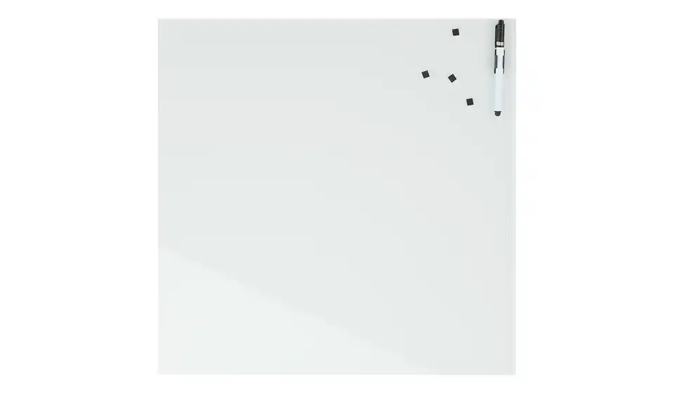 Memoboard 50x50 cm Weiß, Frontansicht