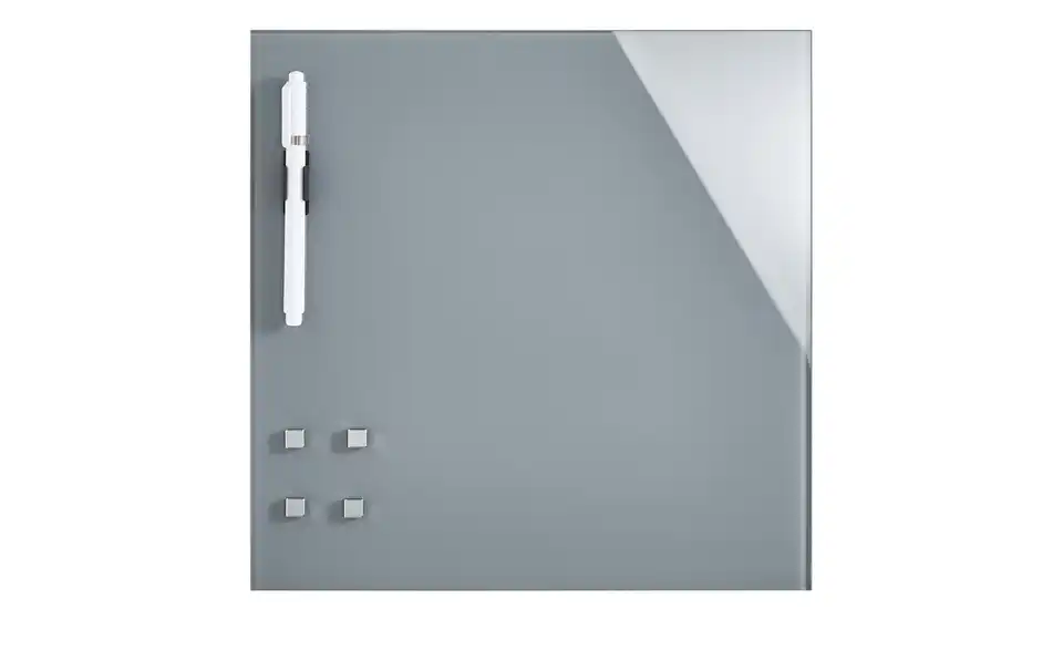 Memoboard 30x30 cm Grau, Frontansicht