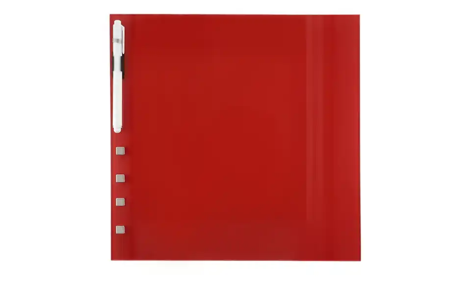 Memoboard 30x30 cm Rot, Frontansicht