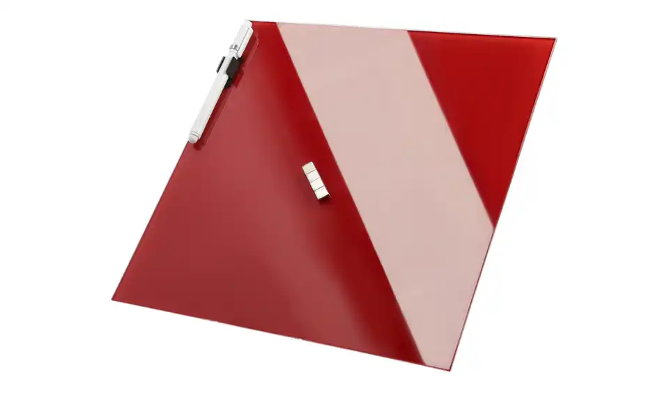 Memoboard 30x30 cm Rot, Perspektive