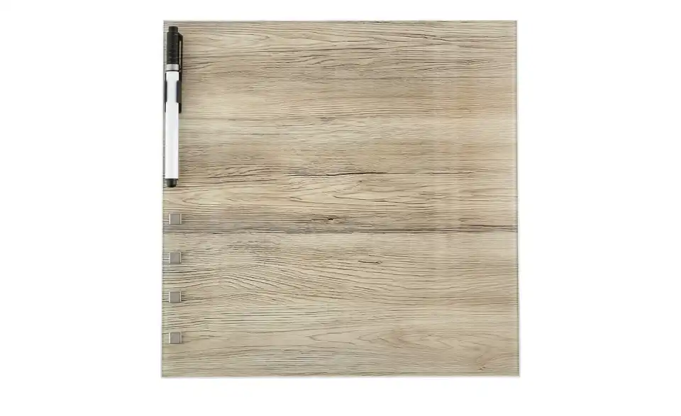 Memoboard 30x30 cm Wood (Braun), Frontansicht