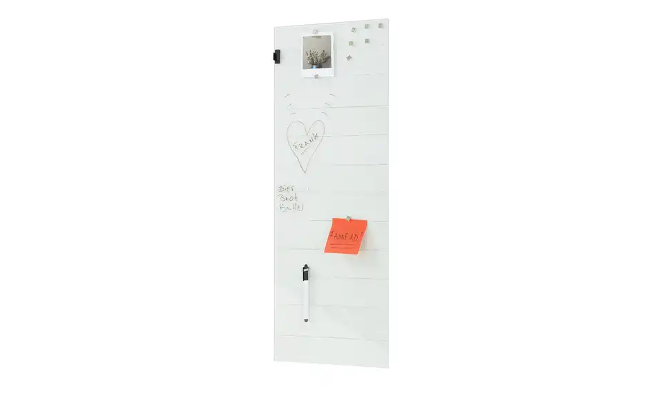 Memoboard 30x80 cm wood weiß, Funktionsansicht