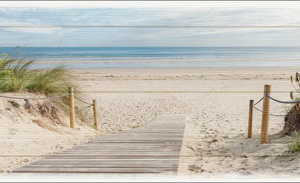 Kunstleinwand 80x30 cm "Sea Harmony", Frontansicht