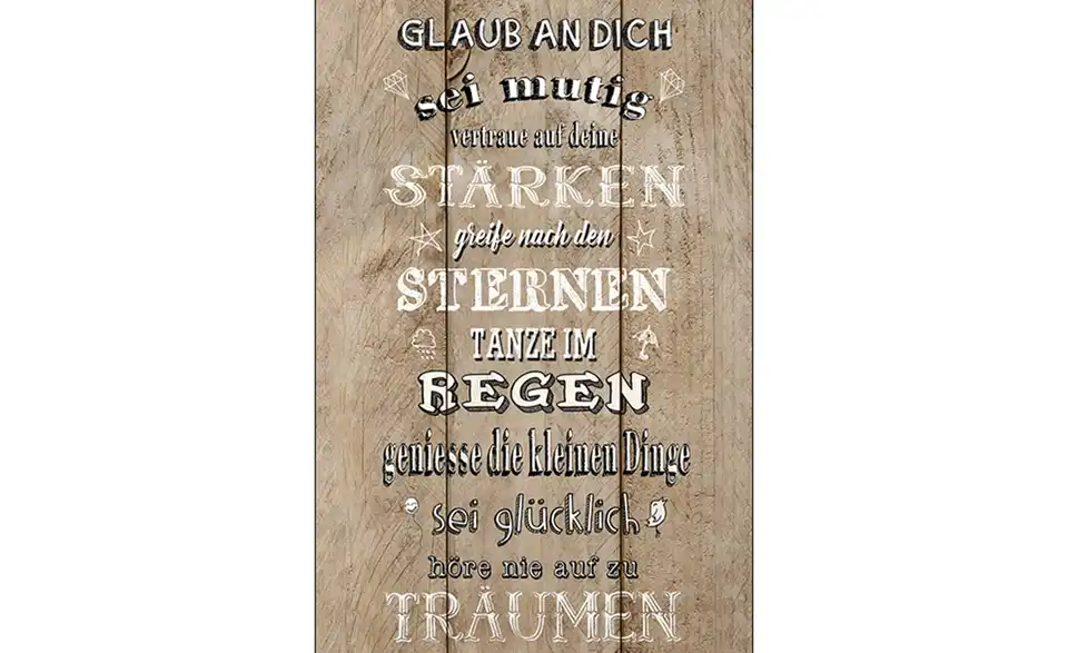 Kunstleinwand 30x80 cm "Colourful Rules II", Frontansicht
