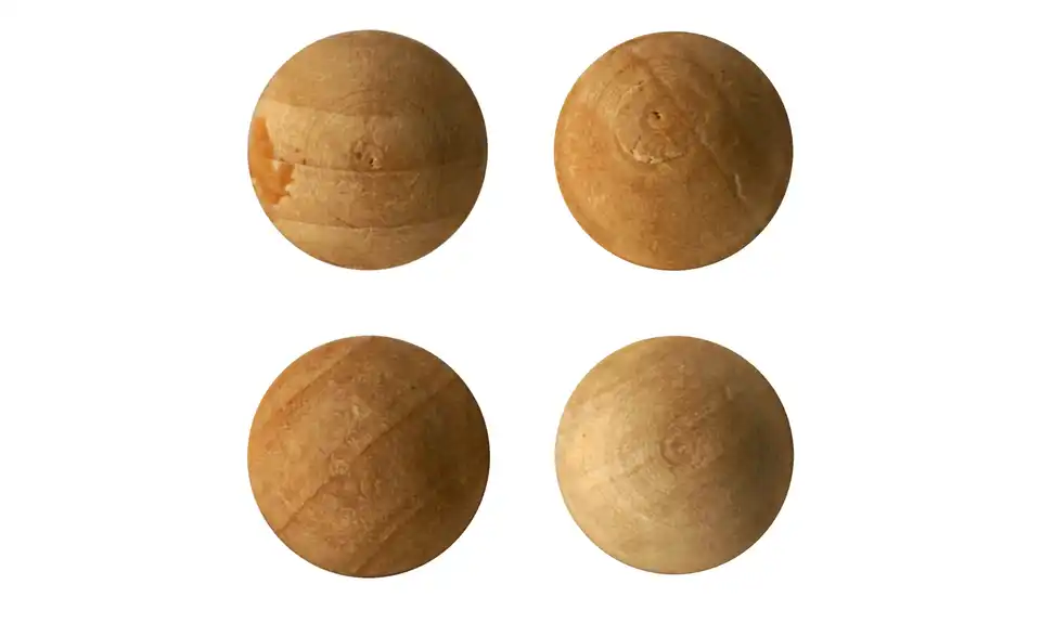 4er-Set Magnete Holz, Frontansicht