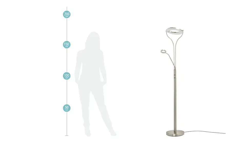 Meisterleuchten LED-Deckenfluter, Bemaßung