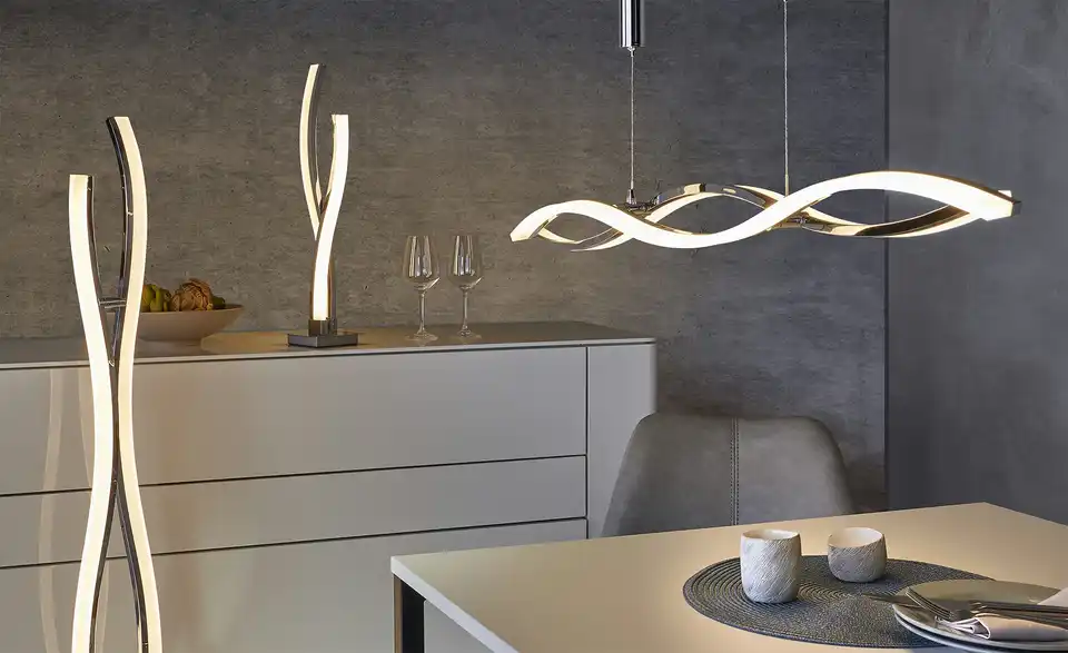 KHG LED Pendelleuchte 2-flammig, in Wohnsituation