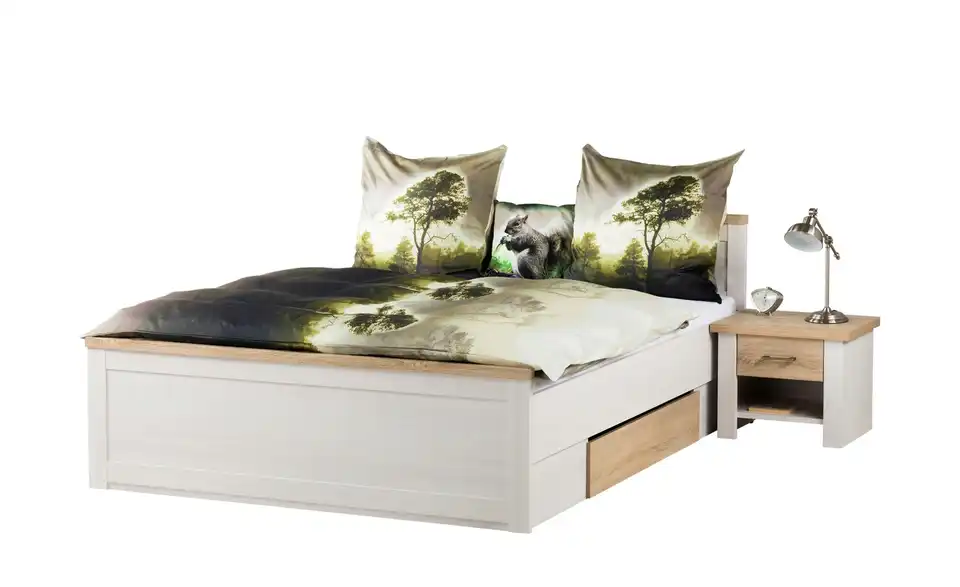 Bett mit 2 Nachtkommoden Luca, Perspektive