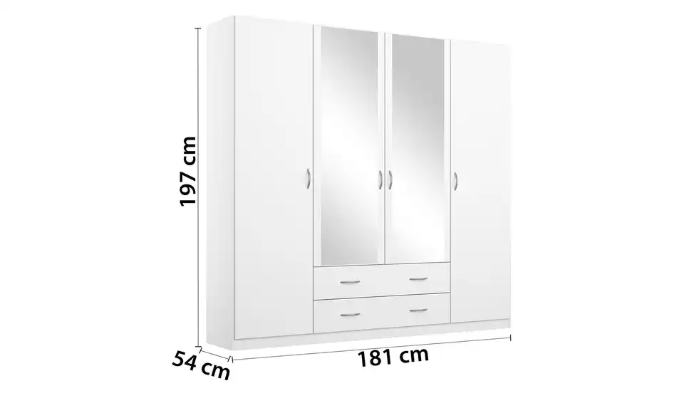 Kleiderschrank Case, Bemaßung