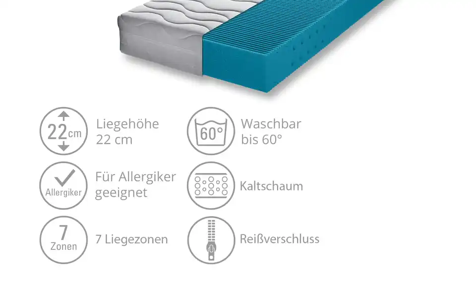 7-Zonen Kaltschaummatratze Pro Body S 592, in Wohnsituation