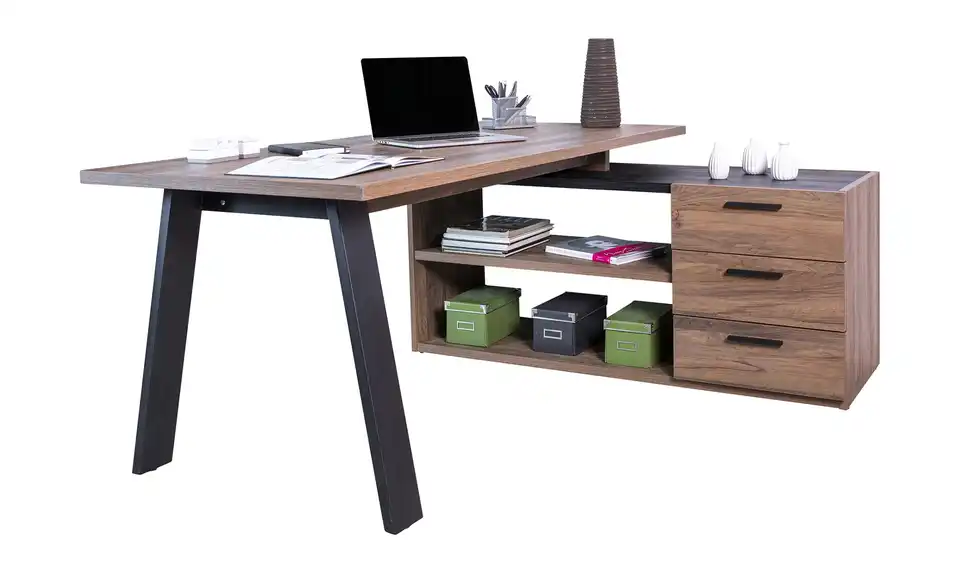 Eckschreibtisch mit Sideboard Donez, Perspektive