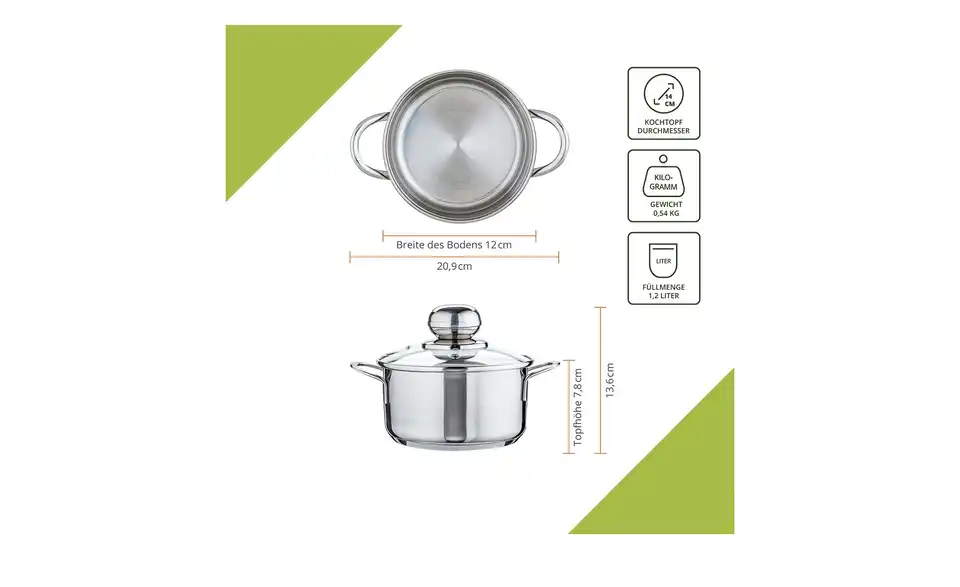 levelone Fleischtopf 14cm Basic, Bild mit Text