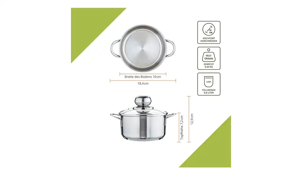 levelone Fleischtopf 12cm Basic, Bild mit Text