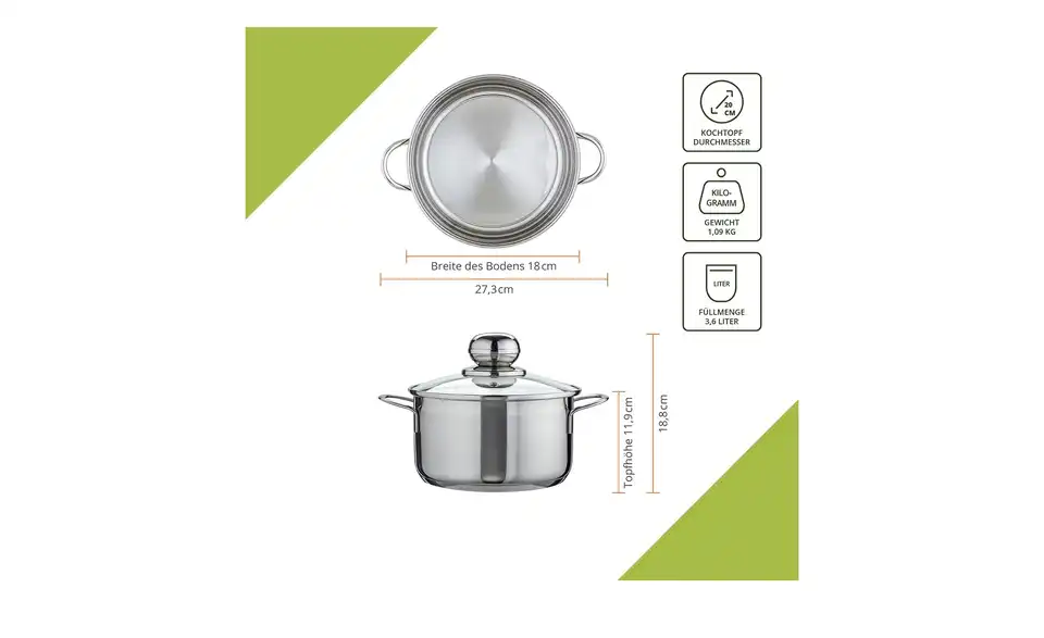 levelone Fleischtopf 20cm Basic, Bild mit Text