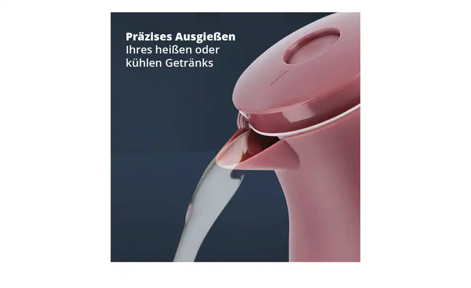 KHG Isolierkanne 1 l rot Anton, Bild mit Text