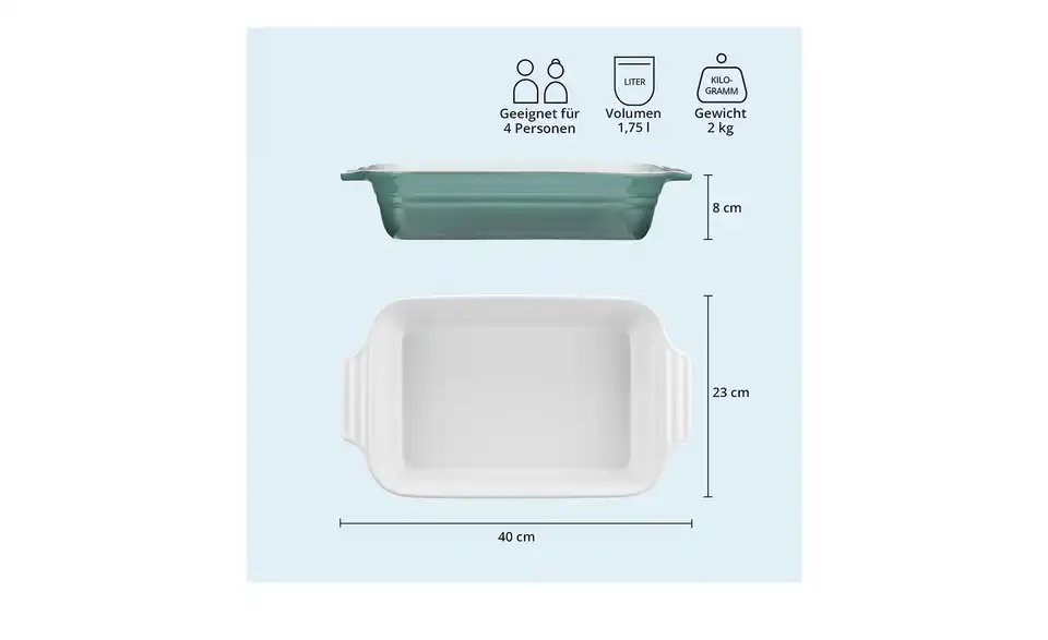 KHG Auflaufform, Bild mit Text