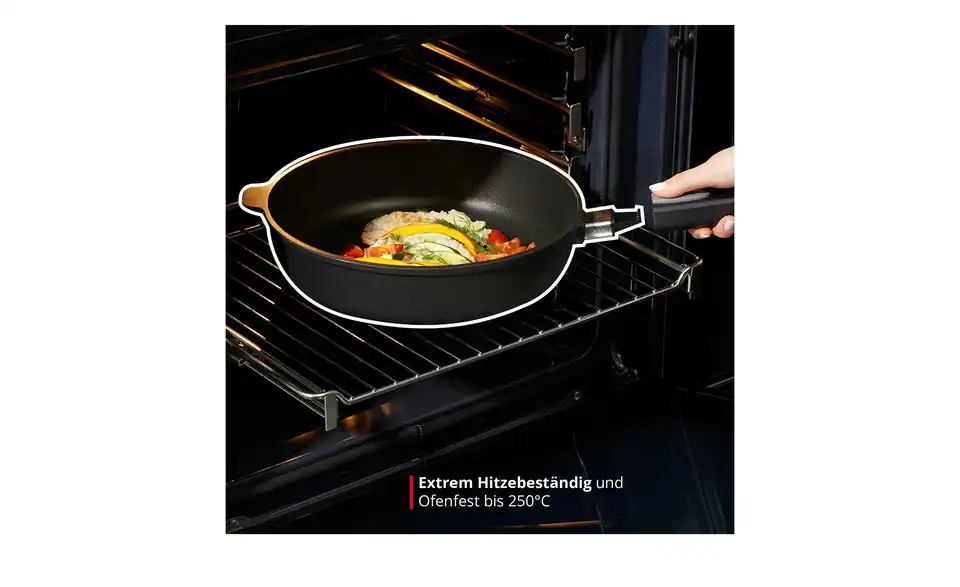 Meisterkoch Pfanne hoch 28cm GENIUS, Bild mit Text