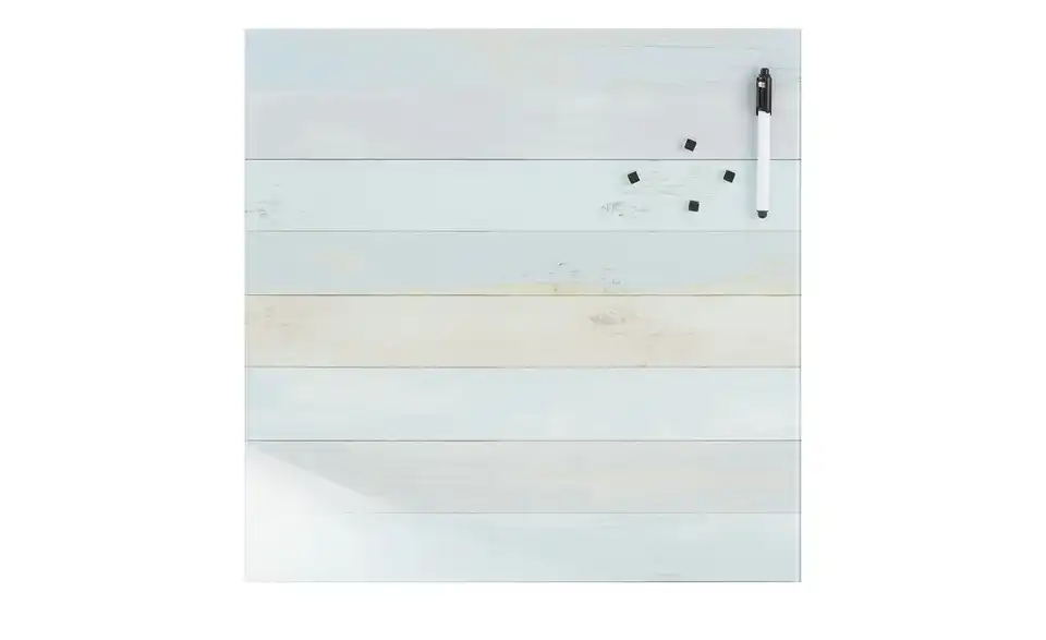 Memoboard 50x50 cm Colourful Wood, Frontansicht