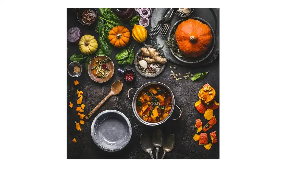 Glasbilder 20x20 cm Ingredients III, Frontansicht
