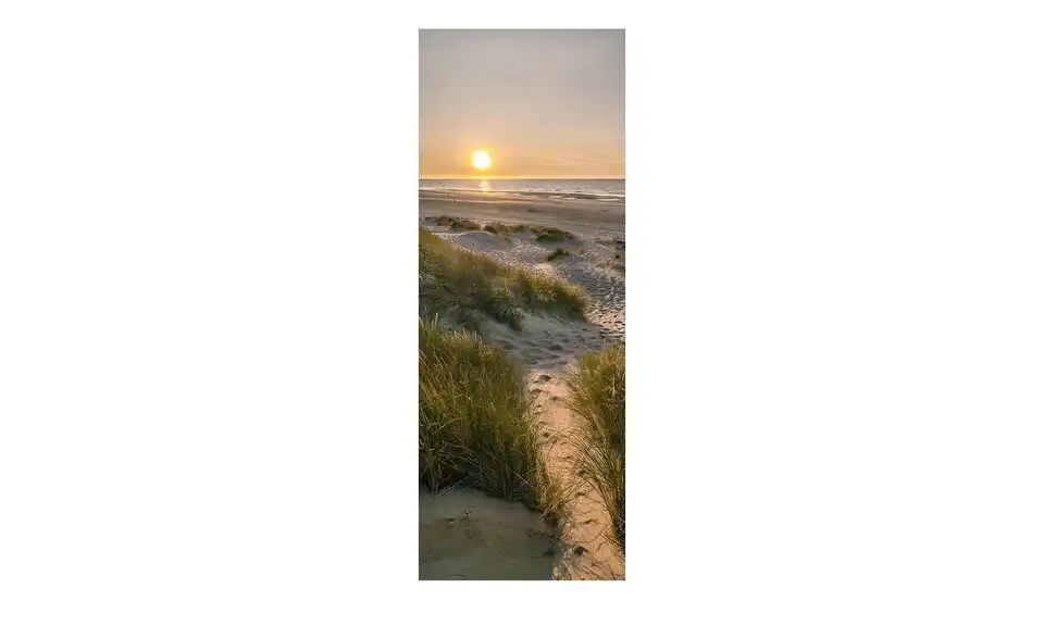 Glasbild 30x80 cm Weg zum Strand II, Frontansicht