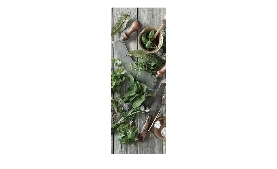 Glasbild 30x80 cm Herbal Preperation, Frontansicht