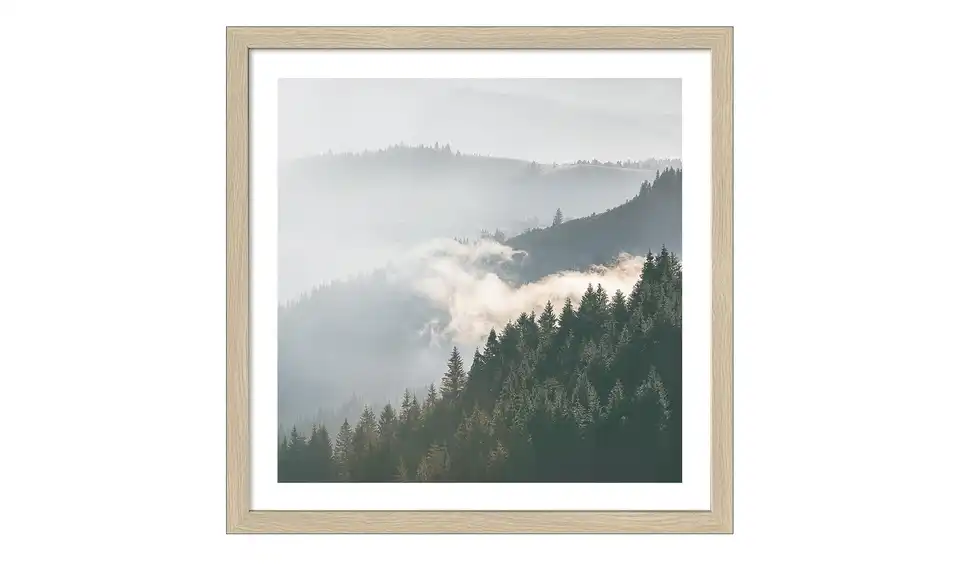 Gerahmtes Bild 33x33 cm Gloomy Landscape II, Frontansicht