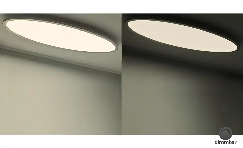 Meisterleuchten Smart Home-Deckenleuchte, oval, in Wohnsituation