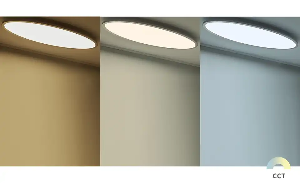 Meisterleuchten Smart Home-Deckenleuchte, oval, in Wohnsituation