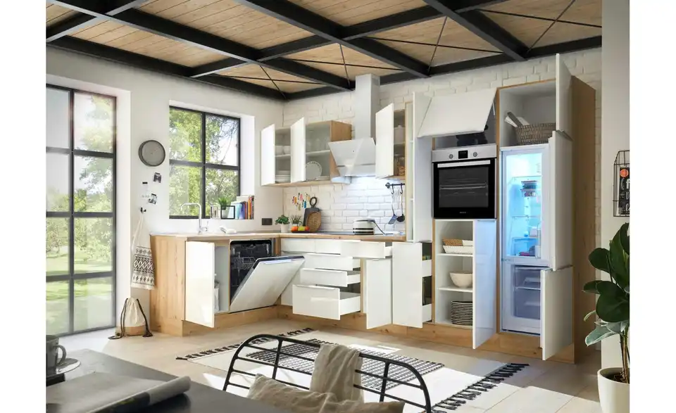 Küchenzeile, geöffnet