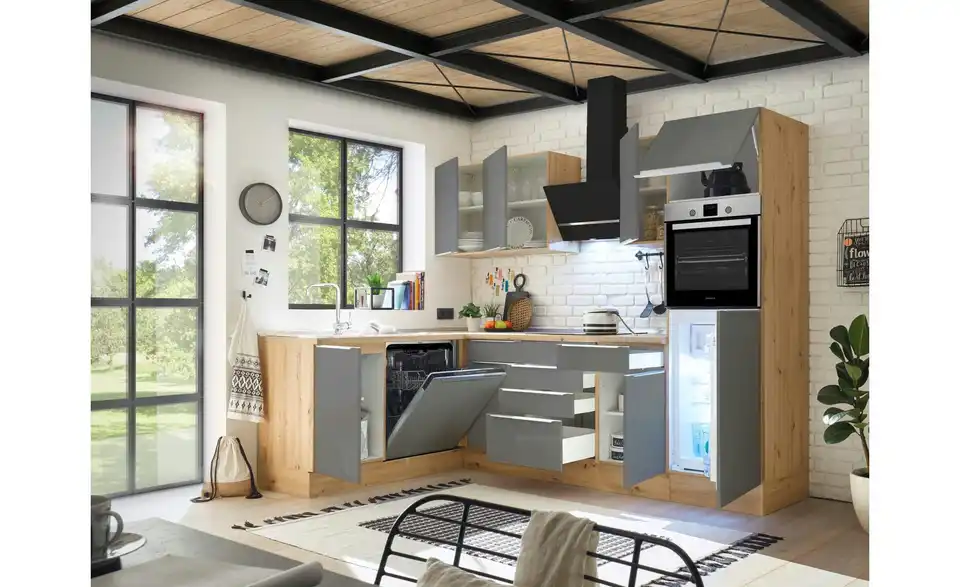 Küchenzeile, geöffnet