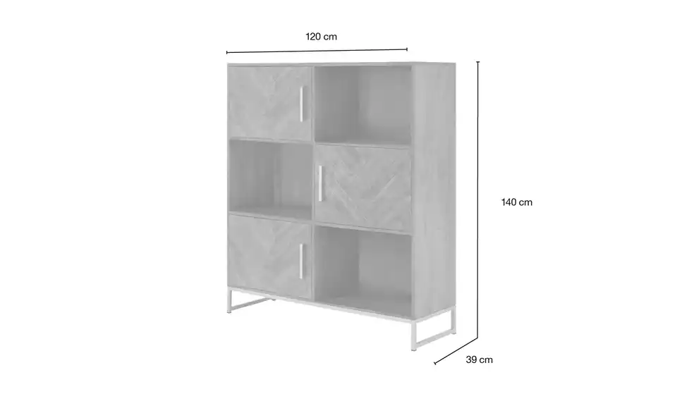 Highboard Calatria, Bemaßung
