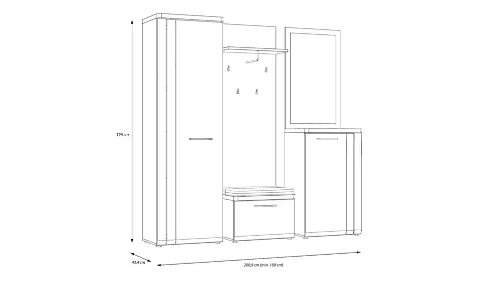 Sitzkissen Tulcan, Bemaßung