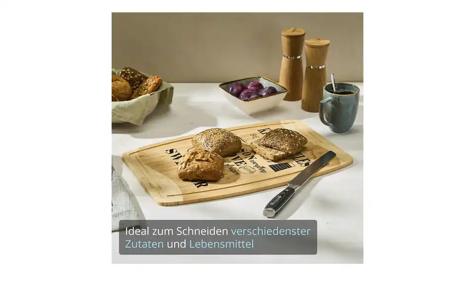 for friends Bambus-Schneidebrett, Bild mit Text