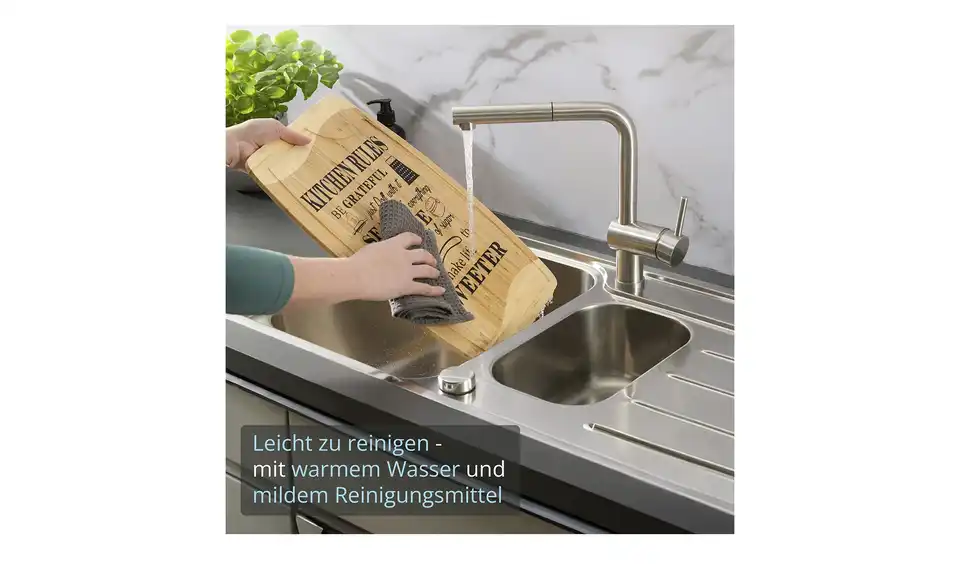 for friends Bambus-Schneidebrett, Bild mit Text