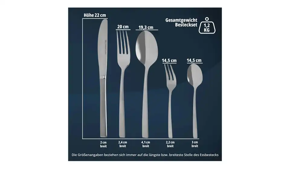 KHG Besteckset "740", 30-teilig "740", Bild mit Text