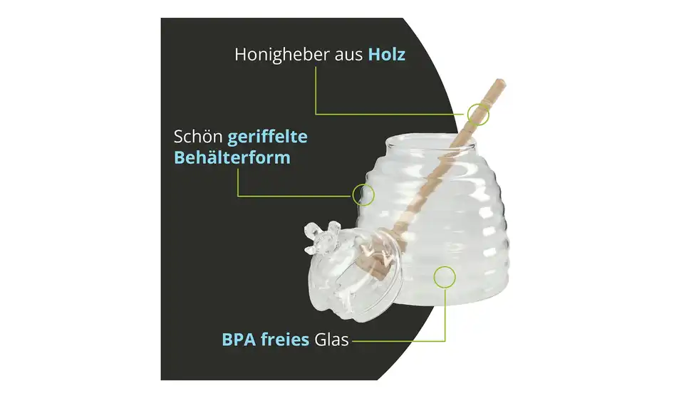 for friends Aufbewahrungsglas Honig, Bild mit Text