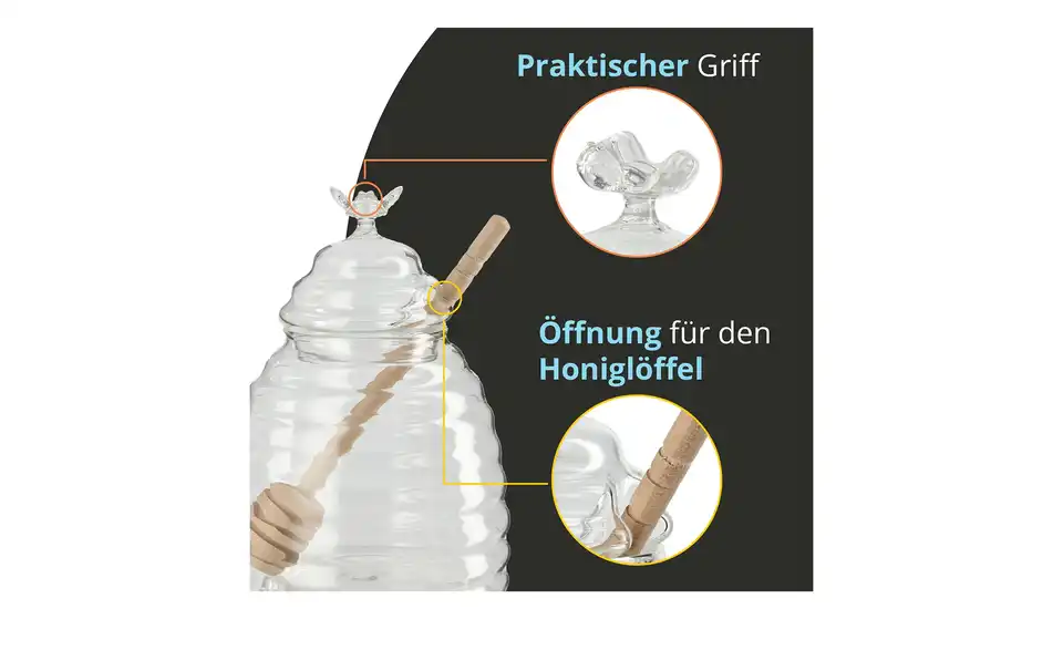 for friends Aufbewahrungsglas Honig, Bild mit Text